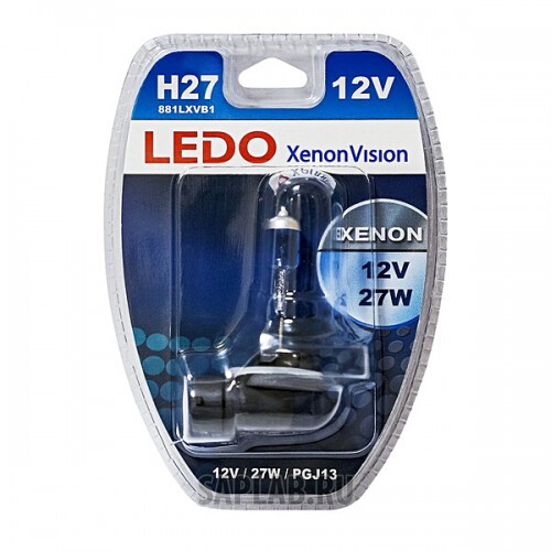 Купить запчасть LEDO - 881LXVB1 Лампа H27 (881) LEDO XenonVision 12V 27W блистер