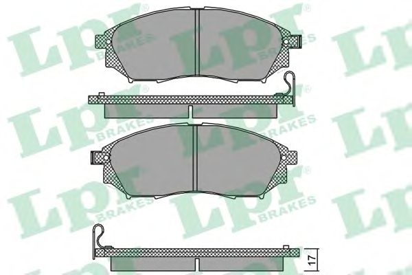 Купить запчасть LPR - 05P1406 Комплект тормозных колодок 05P1406