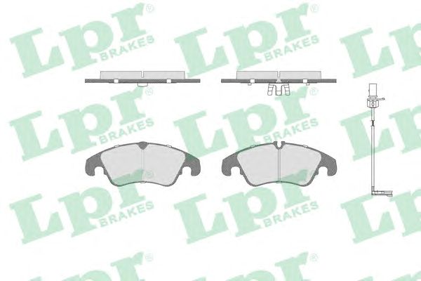 Купить запчасть LPR - 05P1420A Комплект тормозных колодок (с датчиком) 05P1420A