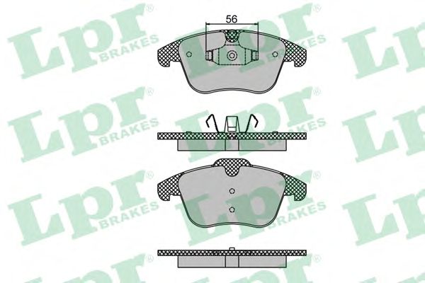 Купить запчасть LPR - 05P1486 Комплект тормозных колодок 05P1486