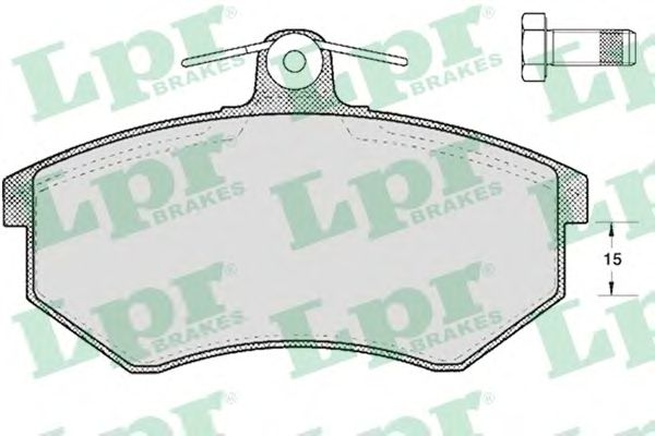 Купить запчасть LPR - 05P299 Комплект тормозных колодок 05P299