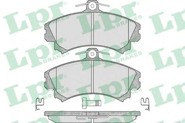 Купить запчасть LPR - 05P615 Комплект тормозных колодок 05P615