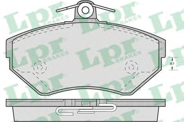Купить запчасть LPR - 05P718 Комплект тормозных колодок 05P718
