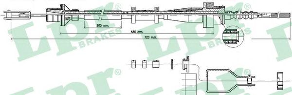 Купить запчасть LPR - C0116C Трос, управление сцеплением C0116C