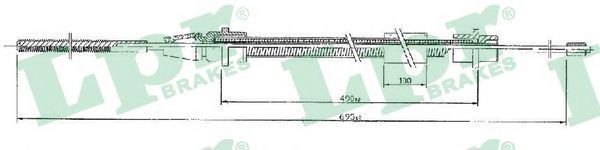 Купить запчасть LPR - C0631B Трос стояночного тормоза C0631B