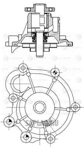 Купить запчасть LUZAR - LWP15204 Насос водяной для а/м Mercedes-Benz C (W203) (00-)/E (W212) (09-) 1.6i/1.8i LWP15204