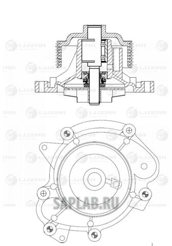 Купить запчасть LUZAR - LWP15323 Насос водяной для а/м Mercedes-Benz С (05-)/E (05-)/ML (05-)/S (05-) 3.5CDI (8groove) LWP15323