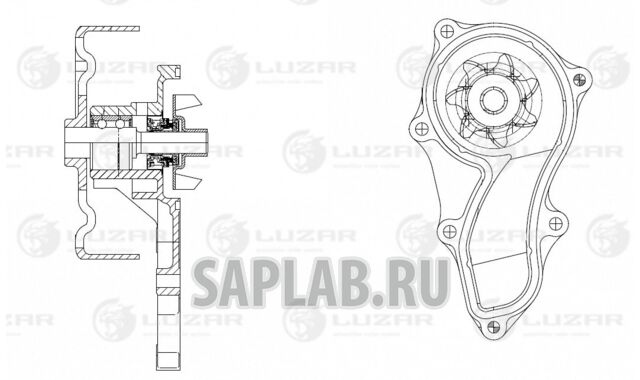 Купить запчасть LUZAR - LWP2320 Насос водяной Accord (03-) 2.0i [K20A4]  LWP2320