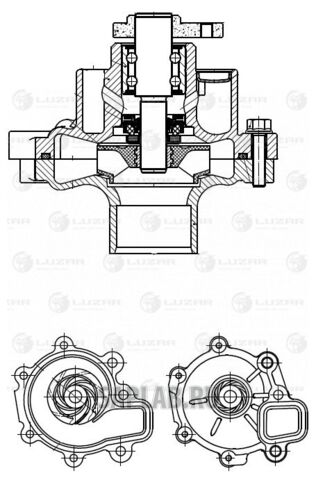 Купить запчасть LUZAR - LWP2504 Насос водяной для а/м Mazda CX-5 (11-)/3 (14-) 2.0i Sky-Active LWP2504