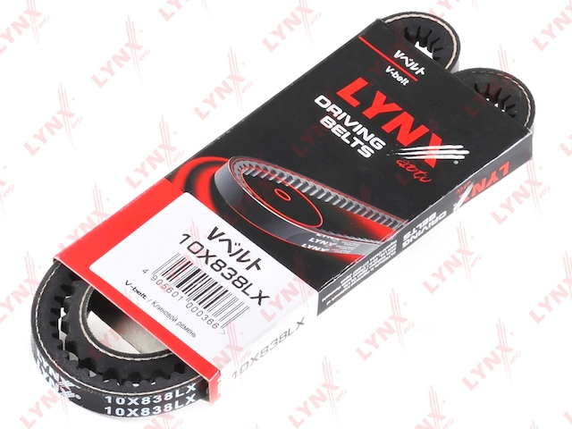 Купить запчасть LYNX - 10X838LX Ремень клиновой подходит для CHRYSLER Voyager 2.5 95, CITROEN CX II 2.5 92, FIAT Croma 2.0-T 91/Uno 1.3T, JEEP Cherokee 2.1TD 94 10X838LX
