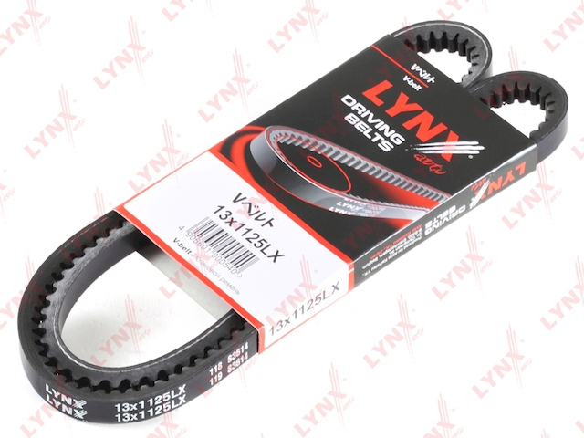Купить запчасть LYNX - 13X1125LX Ремень клиновой подходит для KIA Besta 2.2D 96/Retona 2.0TD 99, TOYOTA Hiace 2.4 95-98, VW Transporter 4 2.4D 90-98 13X1125LX