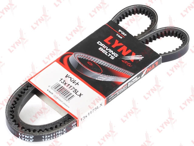 Купить запчасть LYNX - 13X1175LX Ремень клиновой подходит для JEEP Cherokee 2.5-2.6 90, NISSAN Pathfinder/Terrano 2.4 95, SUZUKI Grand Vitara 2.0TD 98, TOYOTA Landcruiser 90 2.0TD 96, VW Transporter 4 2.4D 90-98 13X1175LX