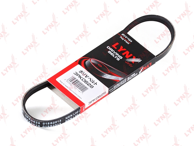 Купить запчасть LYNX - 3PK0628 Ремень поликлиновой подходит для TOYOTA Avensis 1.6-1.8 97-00/Carina E 1.6-1.8 93-97/Corolla 1.6-1.8 00 3PK0628