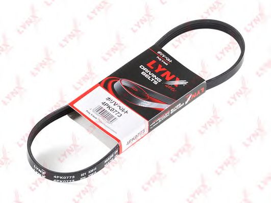 Купить запчасть LYNX - 4PK0773 Ремень поликлиновой подходит для HONDA Civic 1.6 91-01, HYUNDAI Getz 1.1 02, MITSUBISHI Carisma 1.6-1.8 95-06, NISSAN Maxima QX 2.0-3.0 95/Teana 2.3-3.5 03 4PK0773