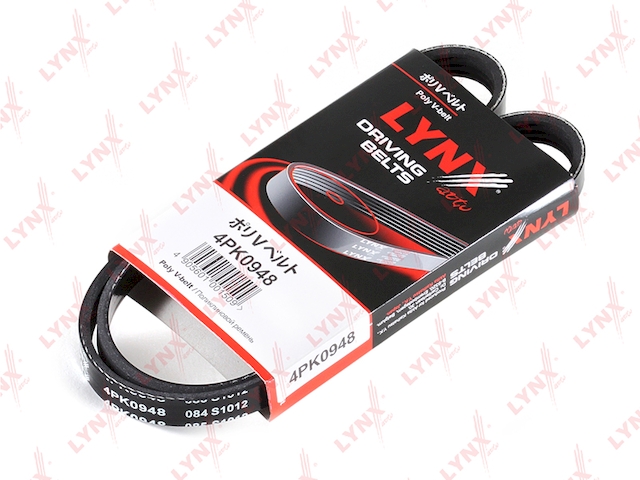 Купить запчасть LYNX - 4PK0948 Ремень поликлиновой подходит для CHEVROLET Aveo/Kalos 1.2, CITROEN Jumper 2.5TD 94-02, FIAT Punto 1.7TD 94-00, HYUNDAI H-1 2.4 01/Sonata 98-04/Santa Fe 01 2.0/2.4, INFINITY FX35/45 , KIA 4PK0948