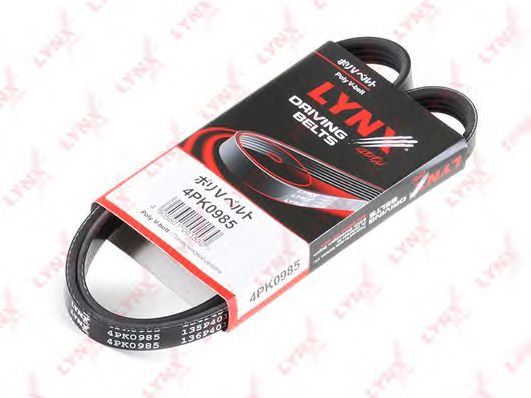 Купить запчасть LYNX - 4PK0985 Ремень поликлиновой подходит для CADILLAC CTS 5.7 05, FIAT Ducato 2.3TD 02, MITSUBISHI Galant 2.0 96/L200 2.0-2.4 96/Outlander 3.0 06/SpaceGear 2.0-2.4 95-00  4PK0985