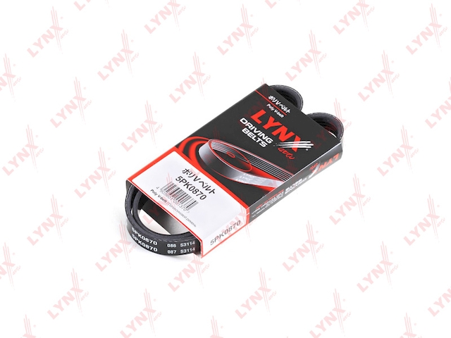 Купить запчасть LYNX - 5PK0870 Ремень поликлиновой подходит для DAEWOO Lanos 1.4-1.6 97/Nexia 1.5 8V 95, FORD Mondeo 1.8TD 95-00, LAND ROVER Freelander 2.0TD 00, MITSUBISHI Colt/Lancer 95-05 1.5, SUBARU Forester 2.5 5PK0870