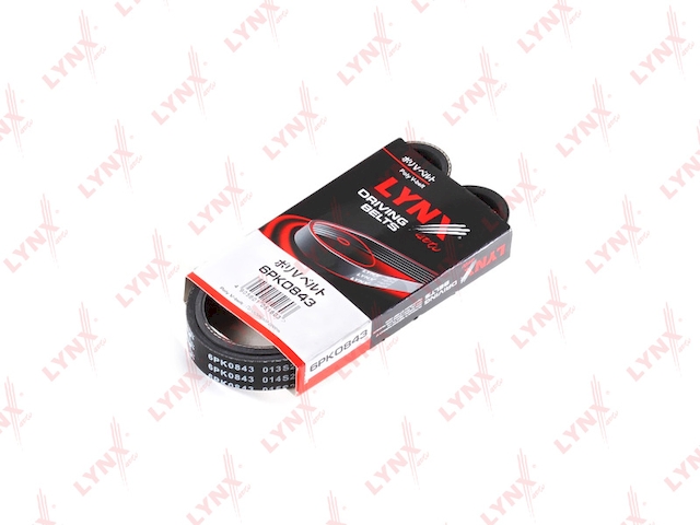 Купить запчасть LYNX - 6PK0843 Ремень поликлиновой подходит для OPEL Movano 2.8D 98-01, REANULT Master 2.8D 98-01 / Mascott 2.8D 99-01, VOLVO 440/460/480 1.7 96, VW Crafter 2.0D 11 6PK0843