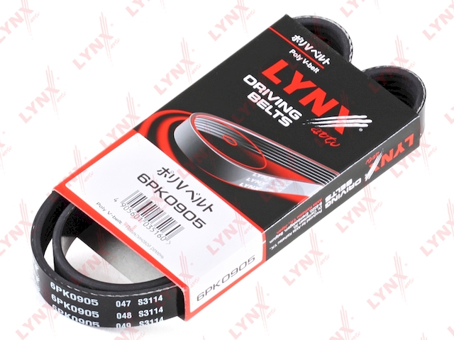 Купить запчасть LYNX - 6PK0905 Ремень поликлиновой подходит для AUDI A3 1.9TD 96-01, CITROEN C3 1.4-1.6 09/C4 1.6 08/C5 1.6 16V 09, MINI(R56) 06, PEUGEOT 207 1.4-1.6 07/3008 1.6 09/308 1.4 09/PARTNER 1.6 08, SCO 6PK0905