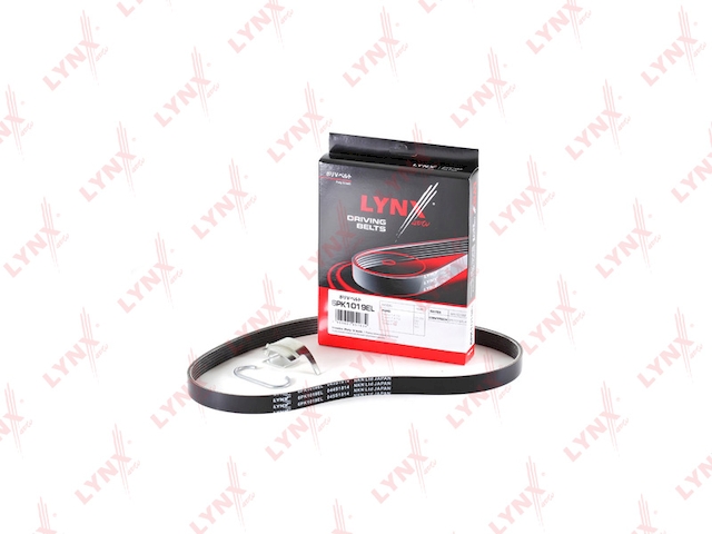 Купить запчасть LYNX - 6PK1019EL Ремень поликлиновой эластичный подходит для FORD Focus III 1.6 11 / B-Max 1.4-1.6 12 / C-Max 1.6 10 / Fiesta 1.25-1.6 02 /  Fusion 1.25-1.6 02, MAZDA 2 1.25-1.6 03 6PK1019EL