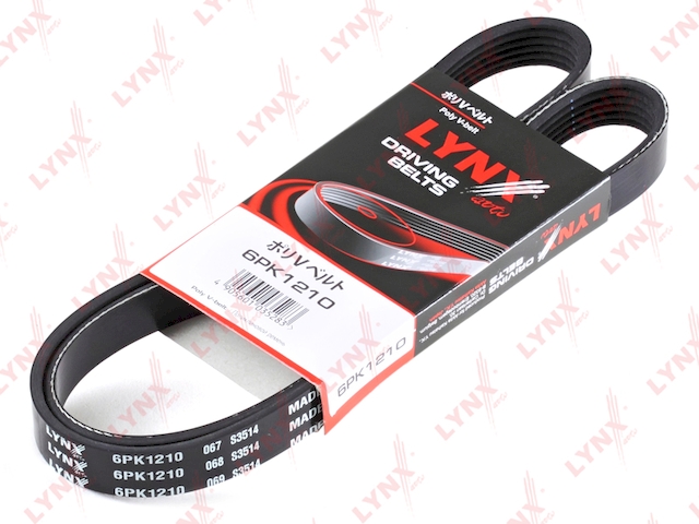 Купить запчасть LYNX - 6PK1210 Ремень поликлиновой подходит для NISSAN Qashqai/X-Trail 2.0 07, OPEL Astra J 1.4/T 09/Meriva B 1.4 10, RENAULT Clio 1.9 td 99-05/Kangoo 1.9 D 03, TOYOTA Yaris 1.0 06 6PK1210