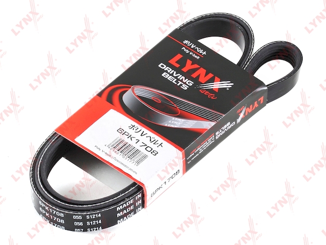 Купить запчасть LYNX - 6PK1708 Ремень поликлиновой подходит для AUDI 100 2.4D 90-94, BMW 3(E46) 1.6-1.8 98-05, CITROEN Berlingo 1.6D 05 / C4 2.0 04, C5 1.6D-2.0 01 / Evasion 2.0 00-02 / Jumpy 2.0 00 / Nemo 1.4D 08 6PK1708