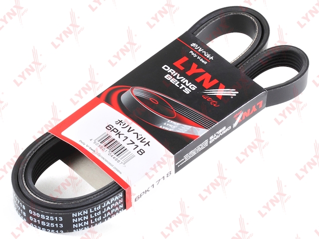 Купить запчасть LYNX - 6PK1718 Ремень поликлиновой подходит для FORD Focus 1.8TD 99-04 / Mondeo 1.6-2.0 93-00 / Tourneo 1.8D-TD 02 / Transit 1.8D-TD 02, JEEP Compass / Patriot 2.0D 06, MITSUBISHI Grandis 2.0D 05 / L 6PK1718
