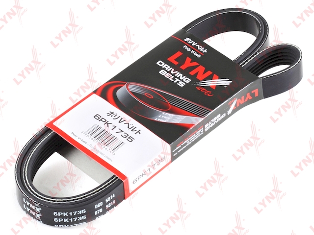 Купить запчасть LYNX - 6PK1735 Ремень поликлиновой подходит для ALFA ROMEO 159 1.9D 05, AUDI A3 1.4T-1.6 03, BMW 3(E36) 1.6-1.8 93-98, CITROEN C5 2.0 01-04, MAZDA 121 1.3 96, SKODA Fabia 1.6 07 / Octavia 1.4T-1.6 04 6PK1735