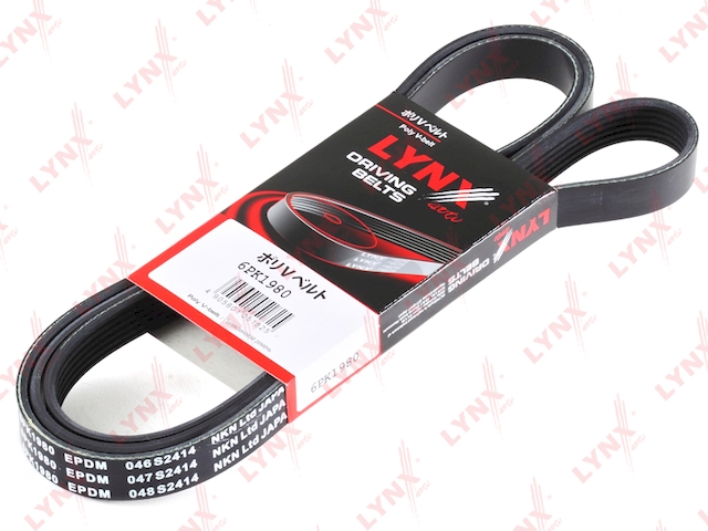 Купить запчасть LYNX - 6PK1980 Ремень поликлиновой подходит для CADILLAC CTS 3.2 02-07, CHEVROLET Captiva 2.4 11, JEEP Cherokee 2.5 91-01, MB 190(W201) 2.0-2.5 93 / E200-230(W124) 93, OPEL Antara 2.4 10 / Insignia 2 6PK1980
