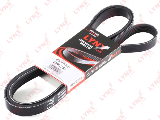 Купить запчасть LYNX - 6PK2253 Ремень поликлиновой подходит для JEEP Wrangler II 2.5-4.0 95, MAZDA 6 1.8/2.0 02, MB C300D(W203) 03/E220D(W211) 02, SSANG YONG Actyon 2.0D 05/Kyron 2.0D-2.7D 05/Rexton 2.7D 06 6PK2253