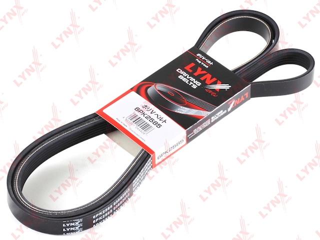 Купить запчасть LYNX - 6PK2585 Ремень поликлиновой подходит для HYUNDAI Sonata 2.0-2.4 05, KIA Carens 2.0 06 / Magentis 2.0 05, MB S600(W140) 93-98, VW Crafter 30-50 2.5TD 06 6PK2585