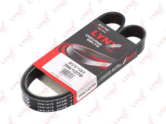 Купить запчасть LYNX - 7PK1078 Ремень поликлиновой подходит для FIAT Ducato 2.3D 02, ALFA ROMEO 145/146 2.0 95-01 / 156 2.0 97-00 7PK1078