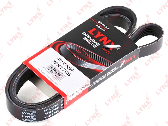 Купить запчасть LYNX - 7PK1705 Ремень поликлиновой подходит для NISSAN Qashqai 2.0D 07 / X-Trail(T31) 2.0D 07, RENAULT Scenic 2.0D 05 / Koleos 2.0D 08 / Laguna 2.0D 07 / Latitude 2.0D 11 / Megane 2.0D 05 7PK1705
