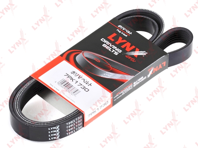 Купить запчасть LYNX - 7PK1730 Ремень поликлиновой подходит для HONDA CR-V 2.0 02-06, HYUNDAI H-1 2.5D 02, KIA Sorento 2.5D 02 7PK1730