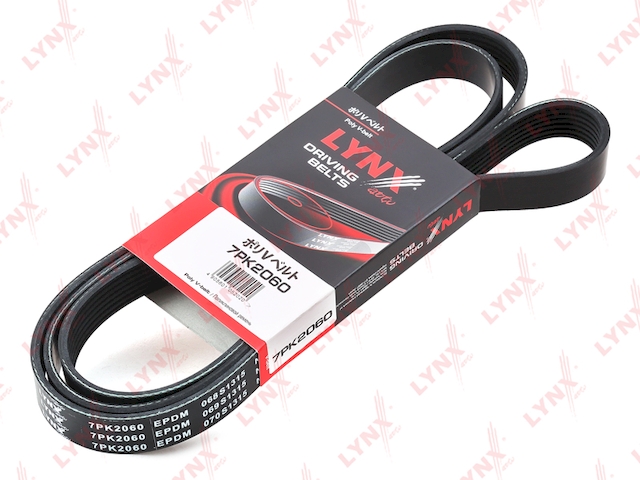 Купить запчасть LYNX - 7PK2060 Ремень поликлиновой подходит для HONDA Civic 1.8 06 / CR-V 2.0 07, INFINITI EX35 08, NISSAN 350Z 05 7PK2060