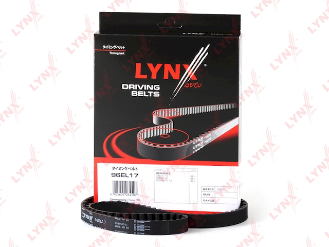 Купить запчасть LYNX - 96EL17 Ремень ГРМ подходит для RENAULT Logan/Sandero 1.4-1.6/Clio 1.4-1.6 98-05/Megane 1.4-1.6 96-02 (ALL 8V) 96EL17