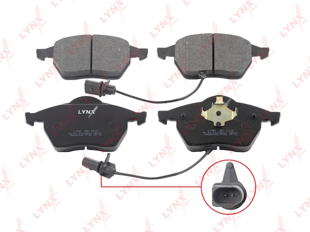Купить запчасть LYNX - BD-1216 Колодки тормозные передние подходит для AUDI A4 1.8T-2.8 99-04/A6 1.8-2.8 04, FORD Galaxy 1.9TD 00, SEAT Leon 1.8T 99-05, SKODA Superb 08, VW Passat 1.6-2.8 96-05 (ALL ATE) BD-1216
