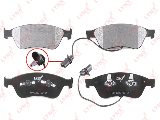Купить запчасть LYNX - BD-1222 Колодки тормозные передние подходит для AUDI A6 2.0D-4.2 04-11 / A8 2.8-6.0 03-10, VW Phaeton 3.0D-4.2 02 BD-1222