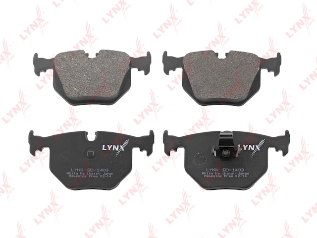 Купить запчасть LYNX - BD-1403 Колодки тормозные задние подходит для BMW 3 (E46) 2.5-3.0 99-05 / 7(E38) 2.5D-5.0 95-01 / X3(E83) 2.0-3.0D 04 / X5(E53) 3.0-4.8 00, LAND ROVER Range Rover III 3.0TD-4.4 02 BD-1403