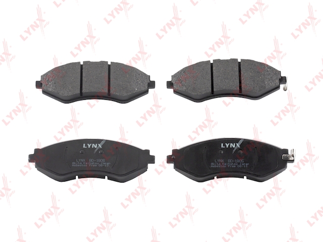 Купить запчасть LYNX - BD-1805 Колодки тормозные передние подходит для DAEWOO Lanos 99/Leganza/Nubira/Nexia 03, CHEVROLET Rezzo 05/Lacetti 05/Lanos BD-1805