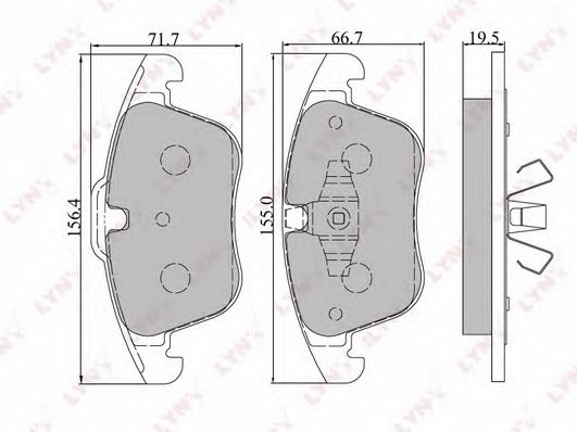 Купить запчасть LYNX - BD-3004 Колодки тормозные передние подходит для FORD Mondeo IV 07/S-Max 06/Galaxy 06, LANDROVER Freelander II 06, VOLVO S80/V70 06 BD-3004
