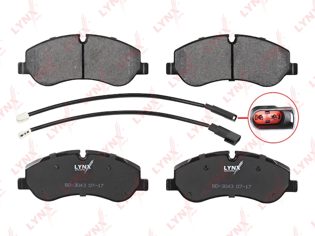 Купить запчасть LYNX - BD-3043 Колодки тормозные передние подходит для FORD Transit 2.0D-2.2D 13 / Transit/Tourneo Custom 2.0D-2.2D 12 BD-3043