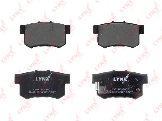 Купить запчасть LYNX - BD-3402 Колодки тормозные задние подходит для HONDA Accord 03/Civic 01-05/Legend 96/Prelude 92-00/S2000/Shuttle 02 BD-3402