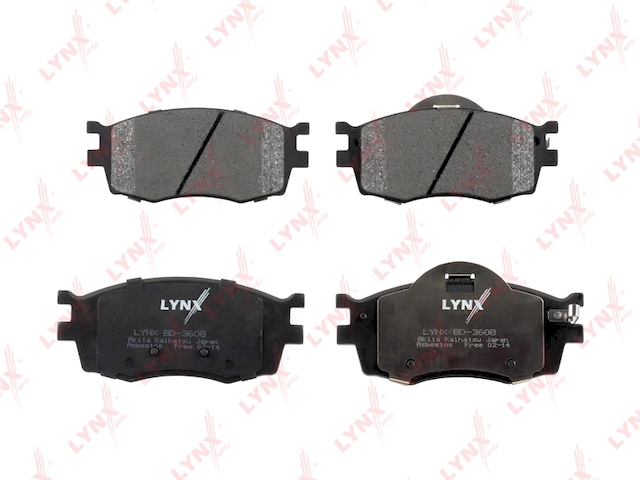 Купить запчасть LYNX - BD-3608 Колодки тормозные передние подходит для HYUNDAI Accent 05/i20 08, KIA Rio 05 BD-3608