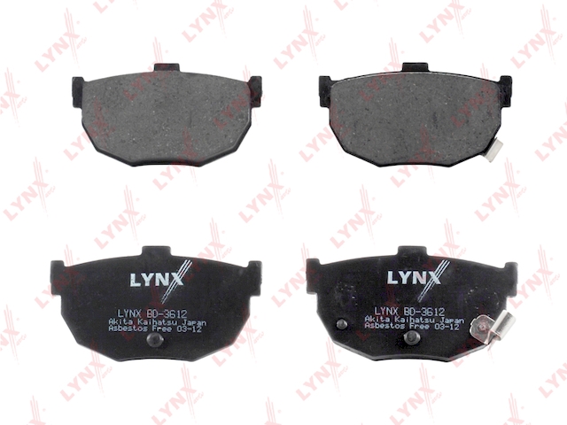 Купить запчасть LYNX - BD-3612 Колодки тормозные задние подходит для HYUNDAI Elantra 1.6 00-06, KIA Cerato 1.5D-2.0D 04-08, NISSAN Maxima 3.0 91-94 BD-3612