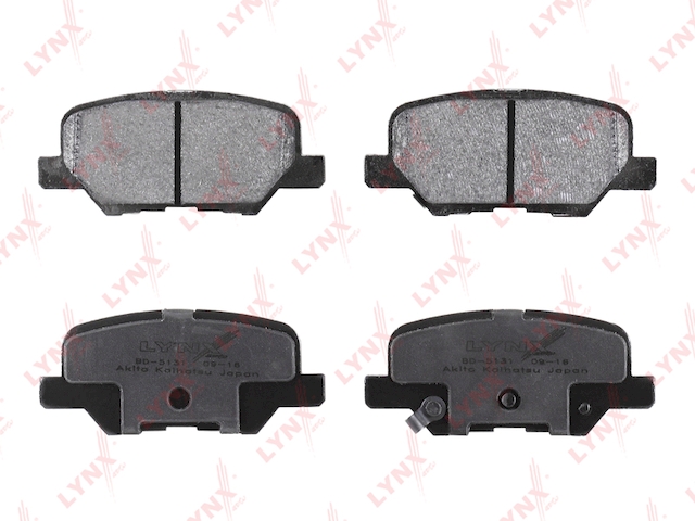 Купить запчасть LYNX - BD-5131 Колодки тормозные задние подходит для MAZDA 6(GJ) 2.0-2.5 12, MITSUBISHI Asx 1.6-2.2D 10. / Outlander III 2.0-2.2D 12, CITROEN C4 Aircross 1.6-1.8D 12, Peugeot 4008 1.6-1.8D 12 BD-5131