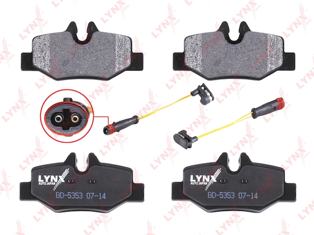 Купить запчасть LYNX - BD-5353 Колодки тормозные задние подходит для MB Viano(W639) 2.0D-3.7 03 / Vito(W639) 2.0D-3.7 03 BD-5353