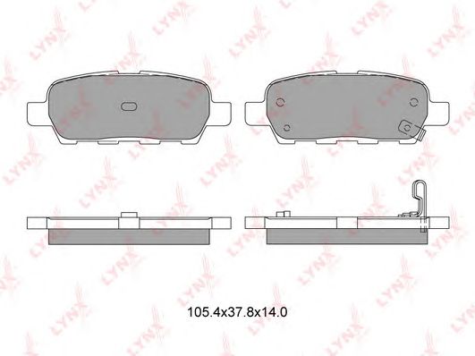 Купить запчасть LYNX - BD-5706 Колодки тормозные задние подходит для NISSAN Qashqai(J10) 07/Teana 08/TIIDA 07/ Murano 05/X-Trail(T30/T31) 01/, RENAULT Koleos 08, INFINITY FX35/FX45 03, BD-5706