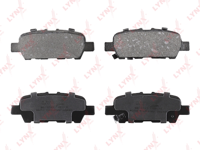 Купить запчасть LYNX - BD-5745 Колодки тормозные задние подходит для NISSAN Juke 1.2-1.6T 10 / Teana II 2.5-3.5 08 / Tiida 1.2-1.6 14 / X-Trail(T32) 2.0 14 / Cube(Z12) 1.5D-1.6 10 BD-5745