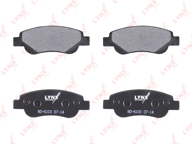 Купить запчасть LYNX - BD-6103 Колодки тормозные передние подходит для CITROEN C1 1.0-1.4D 05, PEUGEOT 107 1.0-1.4D 05, TOYOTA Aygo 1.0-1.4D 05 BD-6103